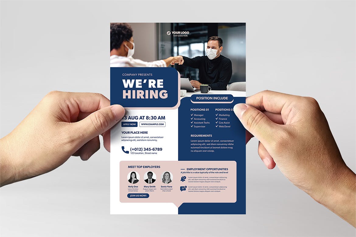 招聘会传单模板 Career Fair Flyer Template