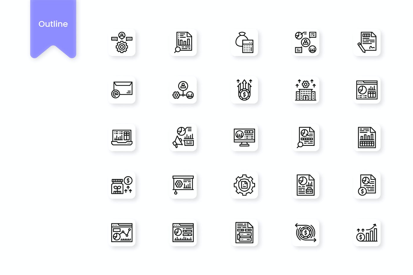 业务分析图标集 Business Analytics Icon Set