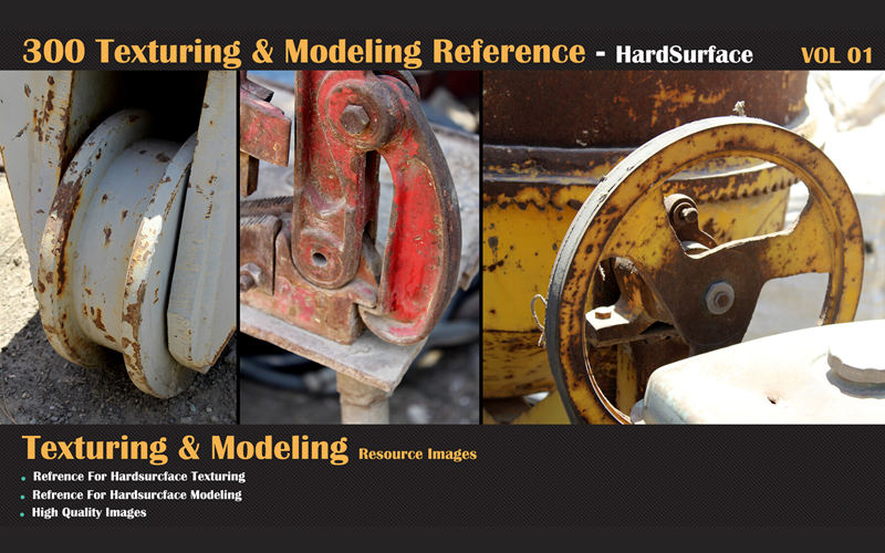 300张机械硬表面细节参考图片 300 Texturing &#038; Modeling Reference &#8211; HardSurface &#8211; VOL 01_