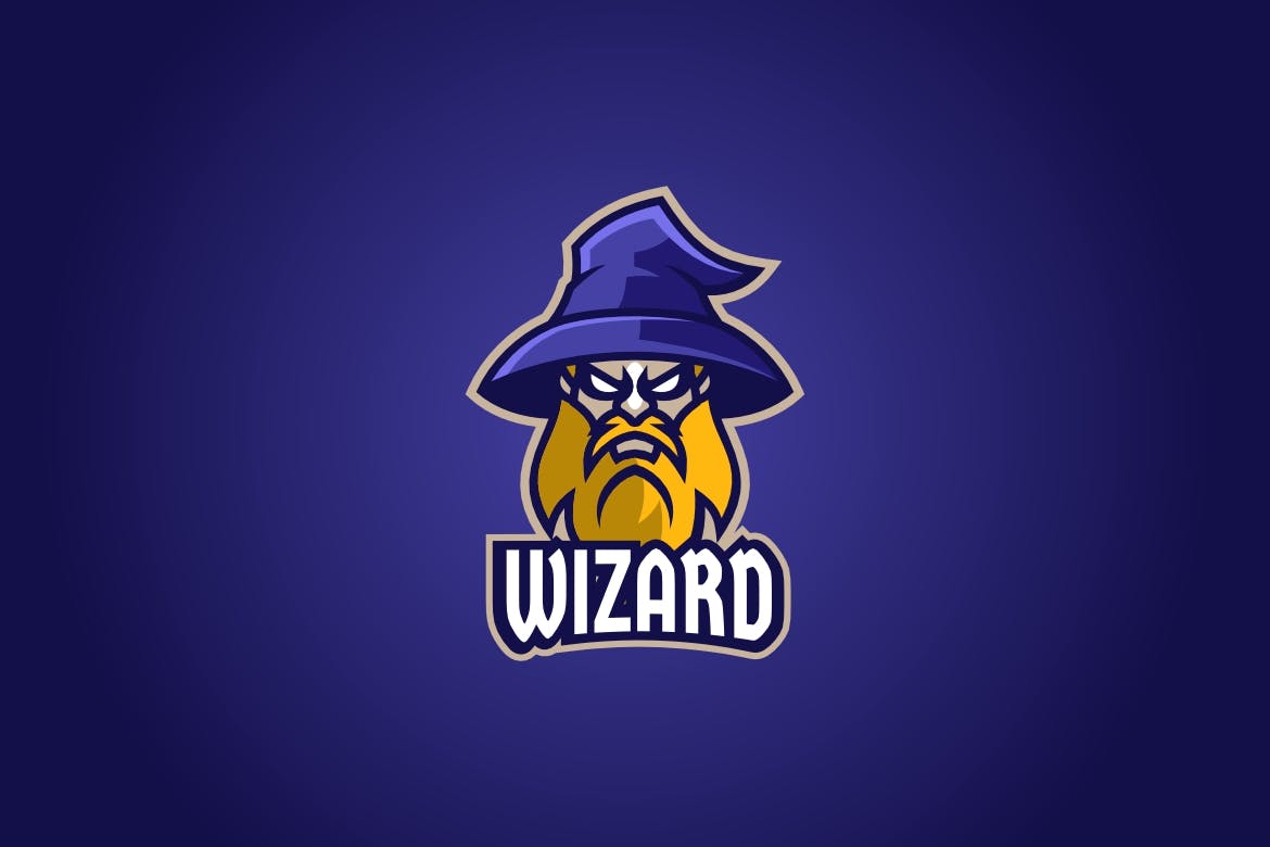 巫师电子竞技和体育标志Logo模板 Wizard E- Sport and Sport Logo