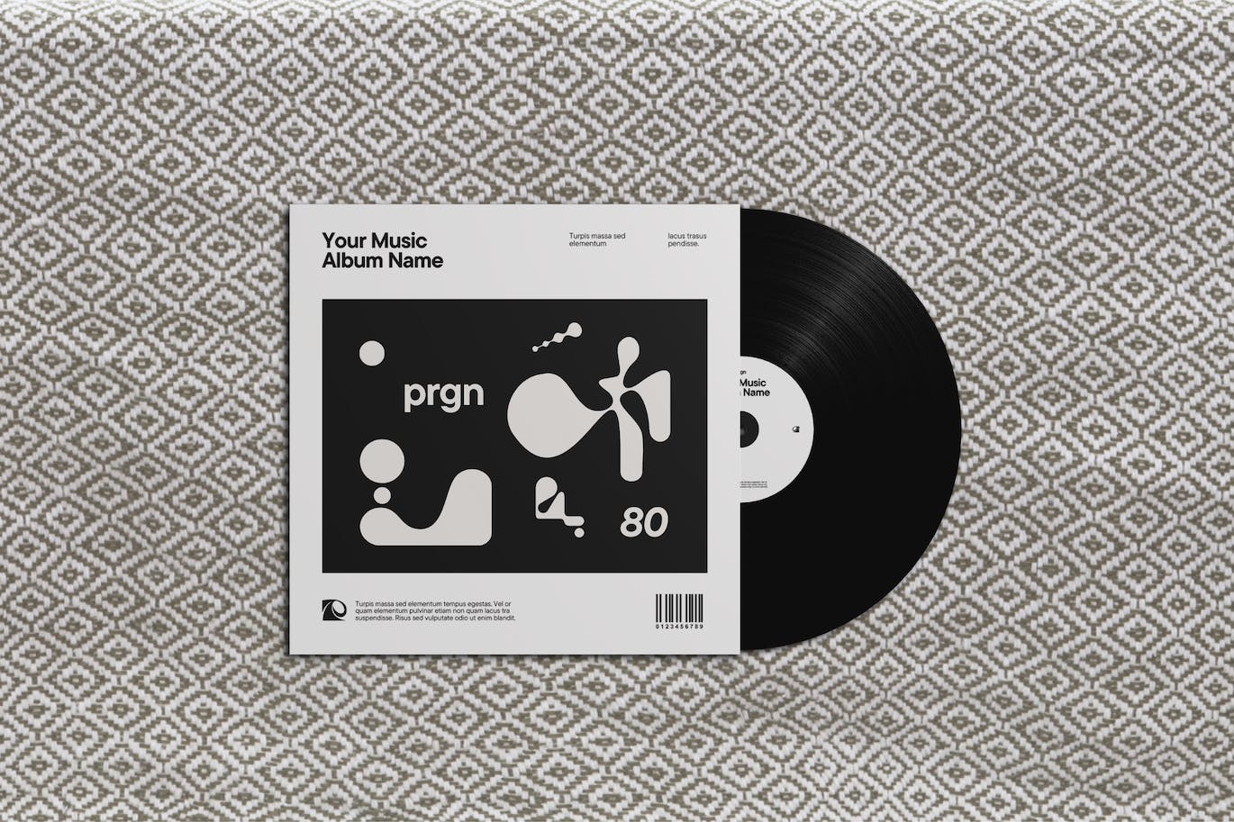 黑胶唱片样机 Vinyl Record Mockup