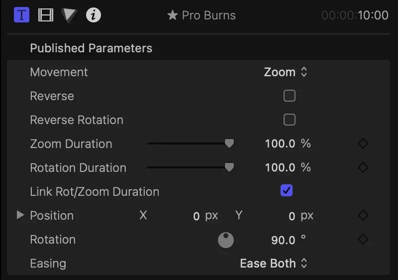 FCPX插件：相机镜头变焦屏幕缩放平移控制插件 FCB Pro Zooms Final Cut Pro -