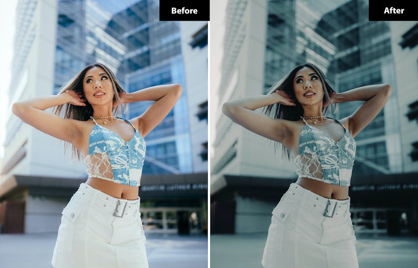 6 个潮流暗色调网红照片后期处理 Lightroom 和 Photoshop 预设 6 Flawblue Lightroom and Photoshop Presets