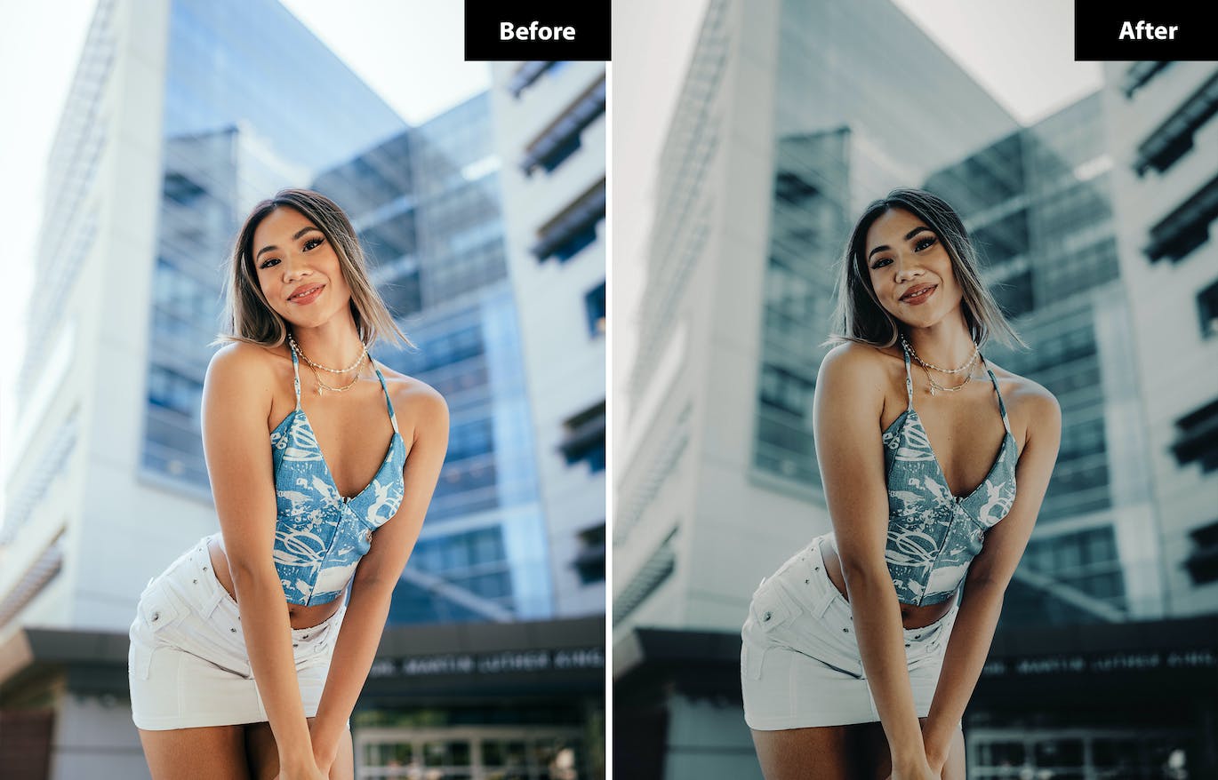 6 个潮流暗色调网红照片后期处理 Lightroom 和 Photoshop 预设 6 Flawblue Lightroom and Photoshop Presets