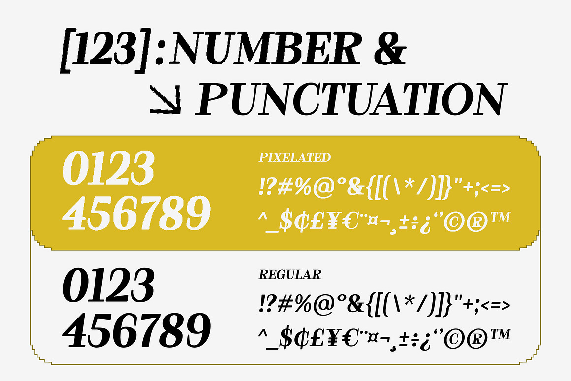 英文字体：未来复古怀旧像素风Y2K游戏LOGO标题设计PSAI英文字体安装包 Reaktona - Pixel Slanted Serif Font（9602） -