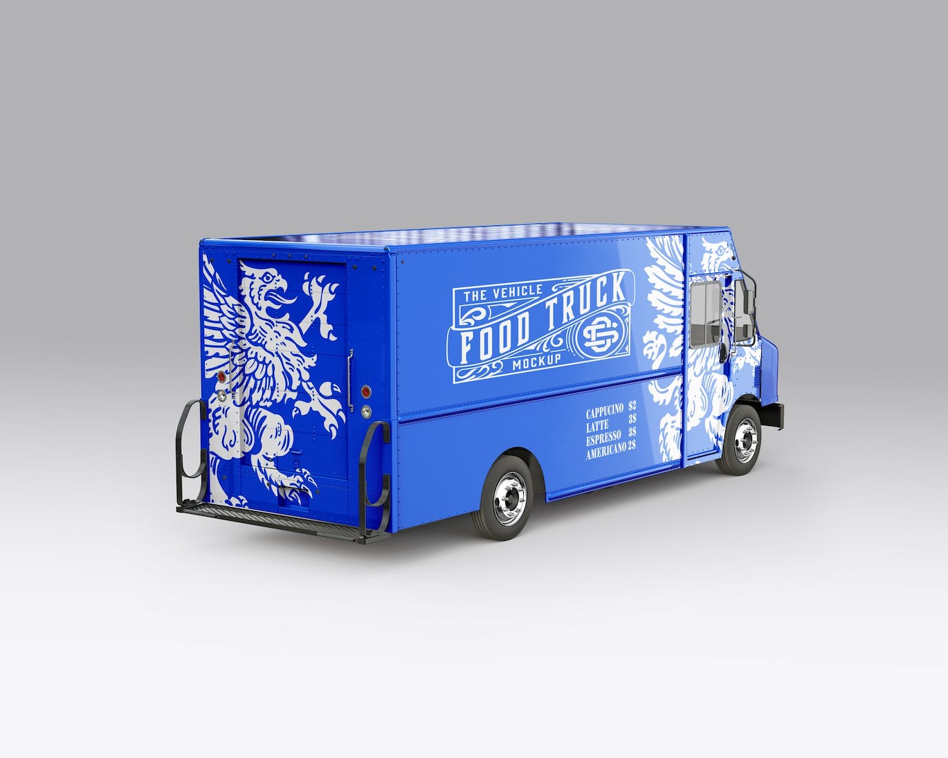 餐车拉花样机 Step Van Food Truck Mockup