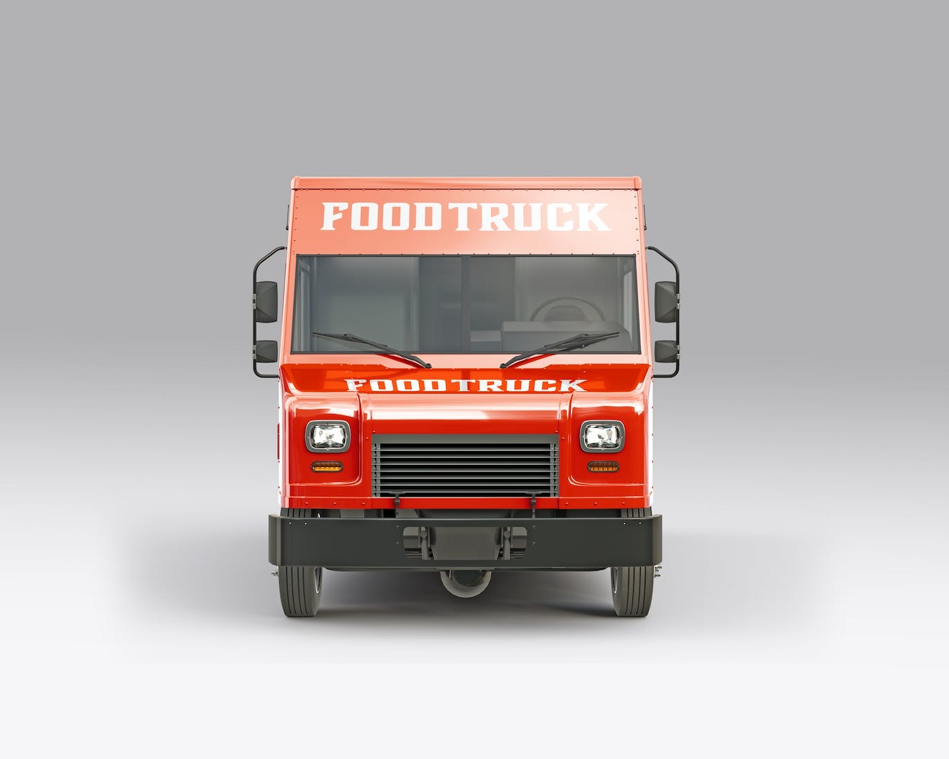 餐车拉花样机 Step Van Food Truck Mockup