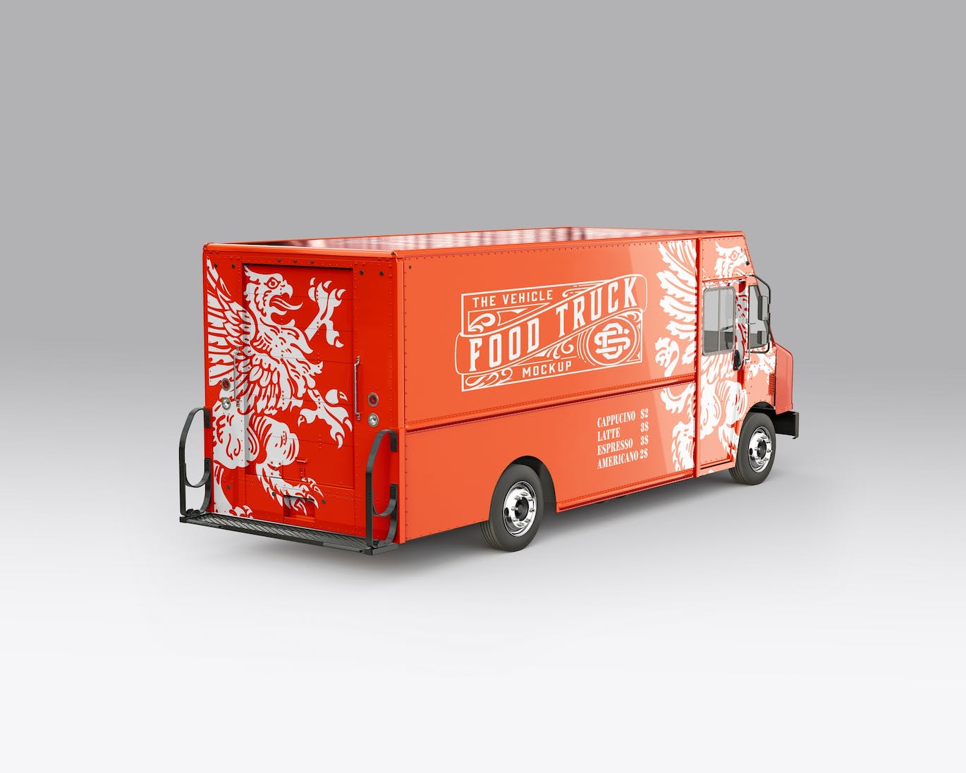 餐车拉花样机 Step Van Food Truck Mockup