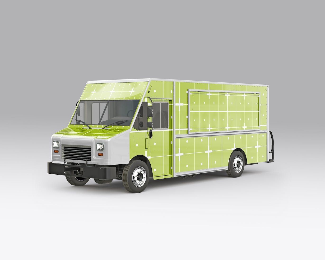 餐车拉花样机 Step Van Food Truck Mockup