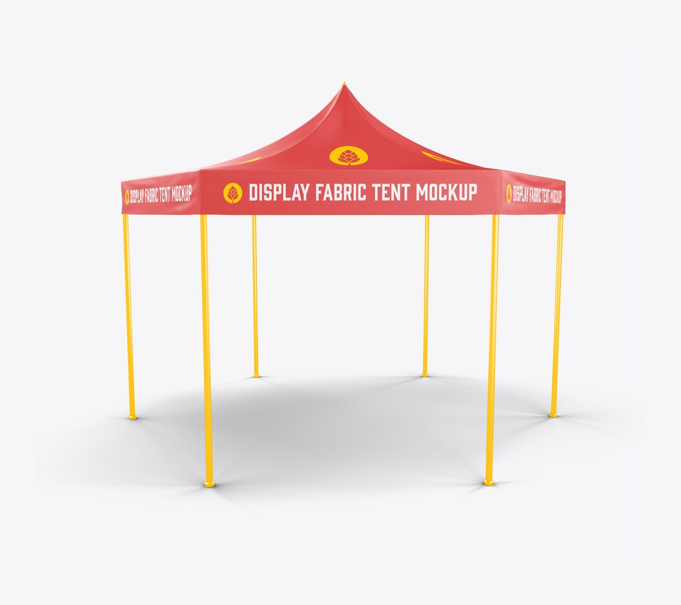 织物展示帐篷样机模板 Fabric Display Tent Mockup