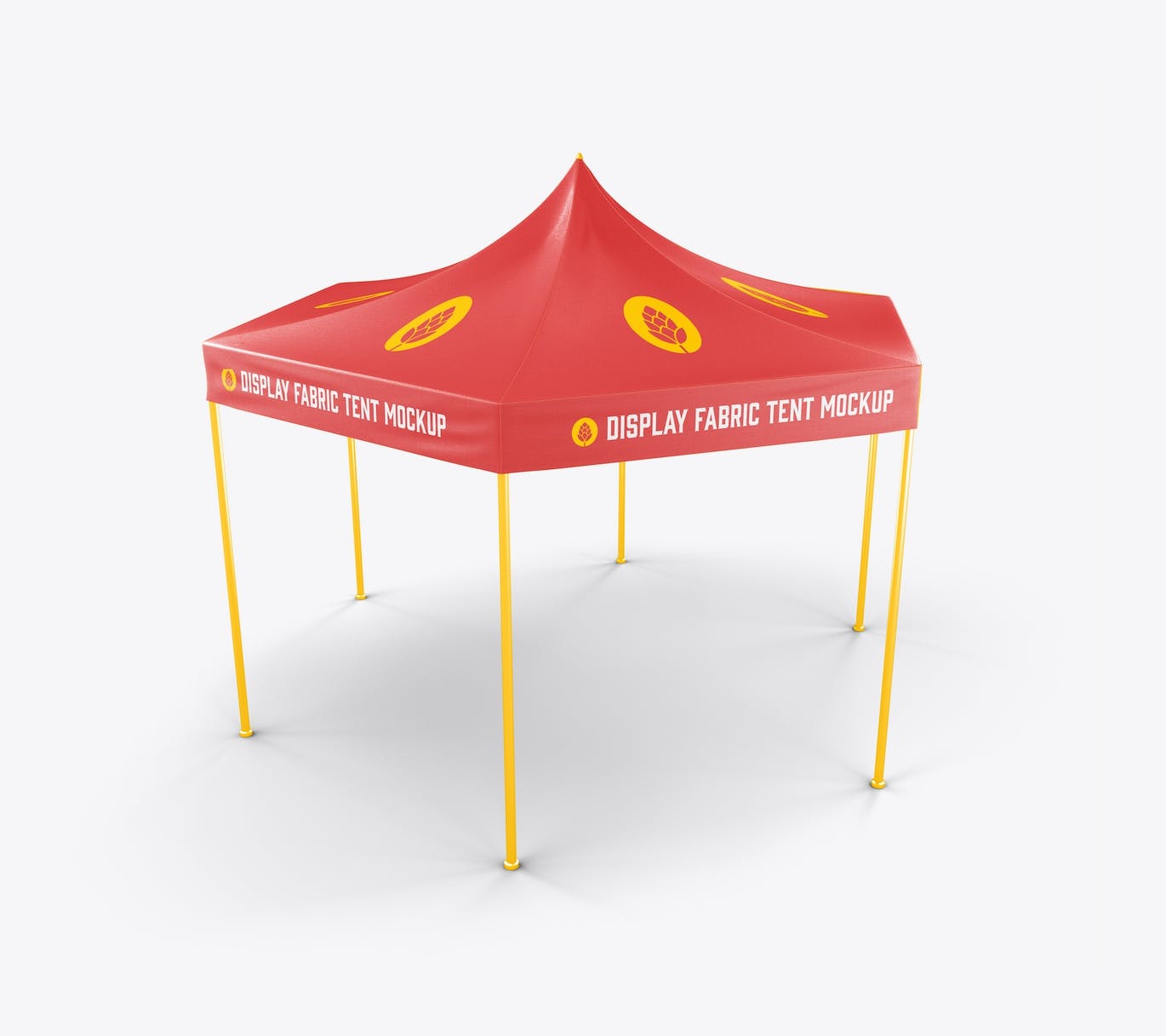 织物展示帐篷样机模板 Fabric Display Tent Mockup