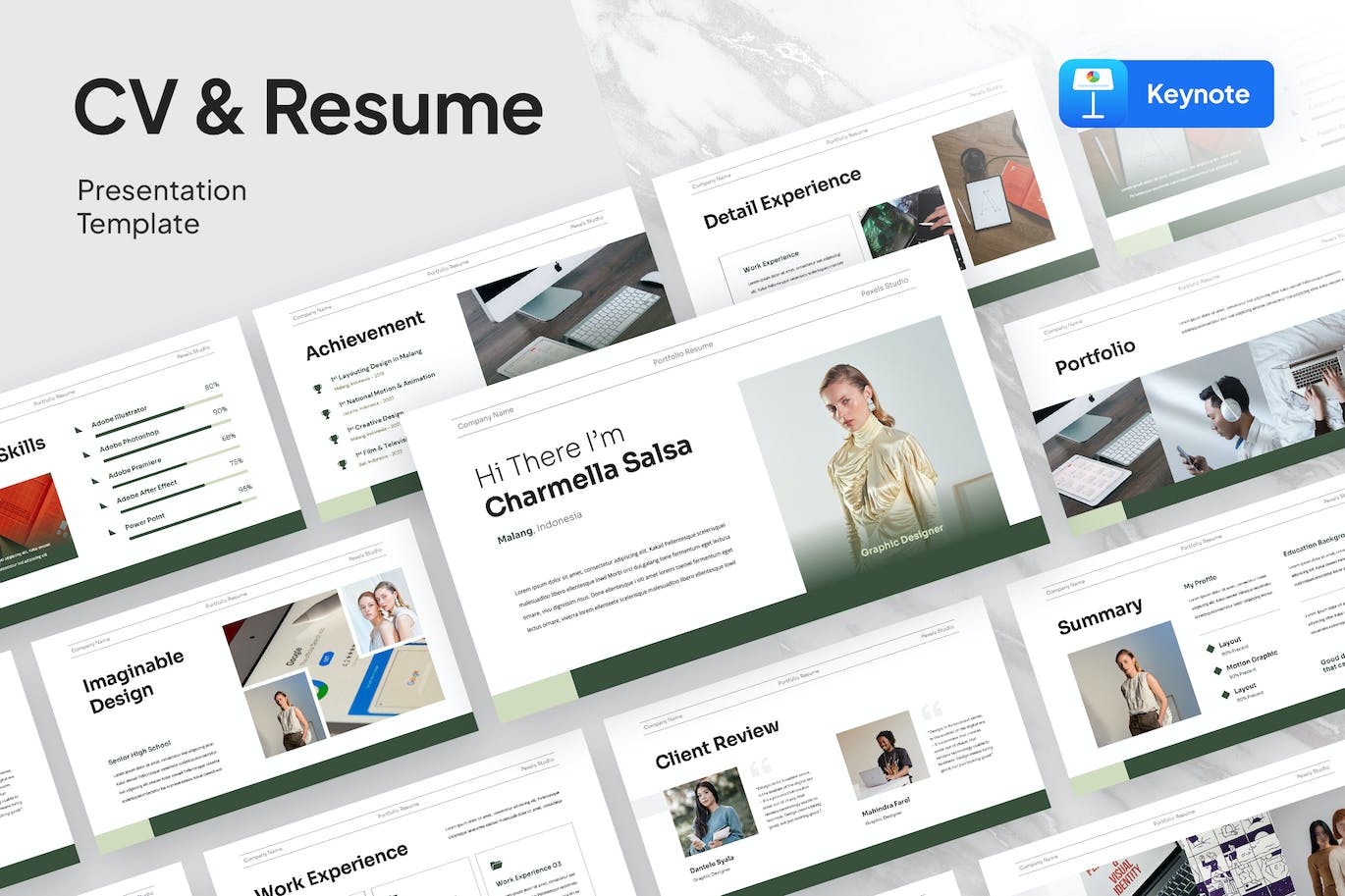 个人简历/介绍主题演讲Keynote模板 Resume Keynote Template