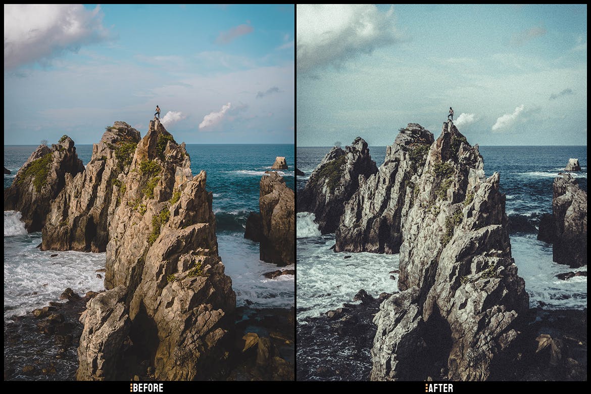 颗粒感复古照片效果LR预设 Grainy Vintage &#8211; Desktop and Mobile Presets