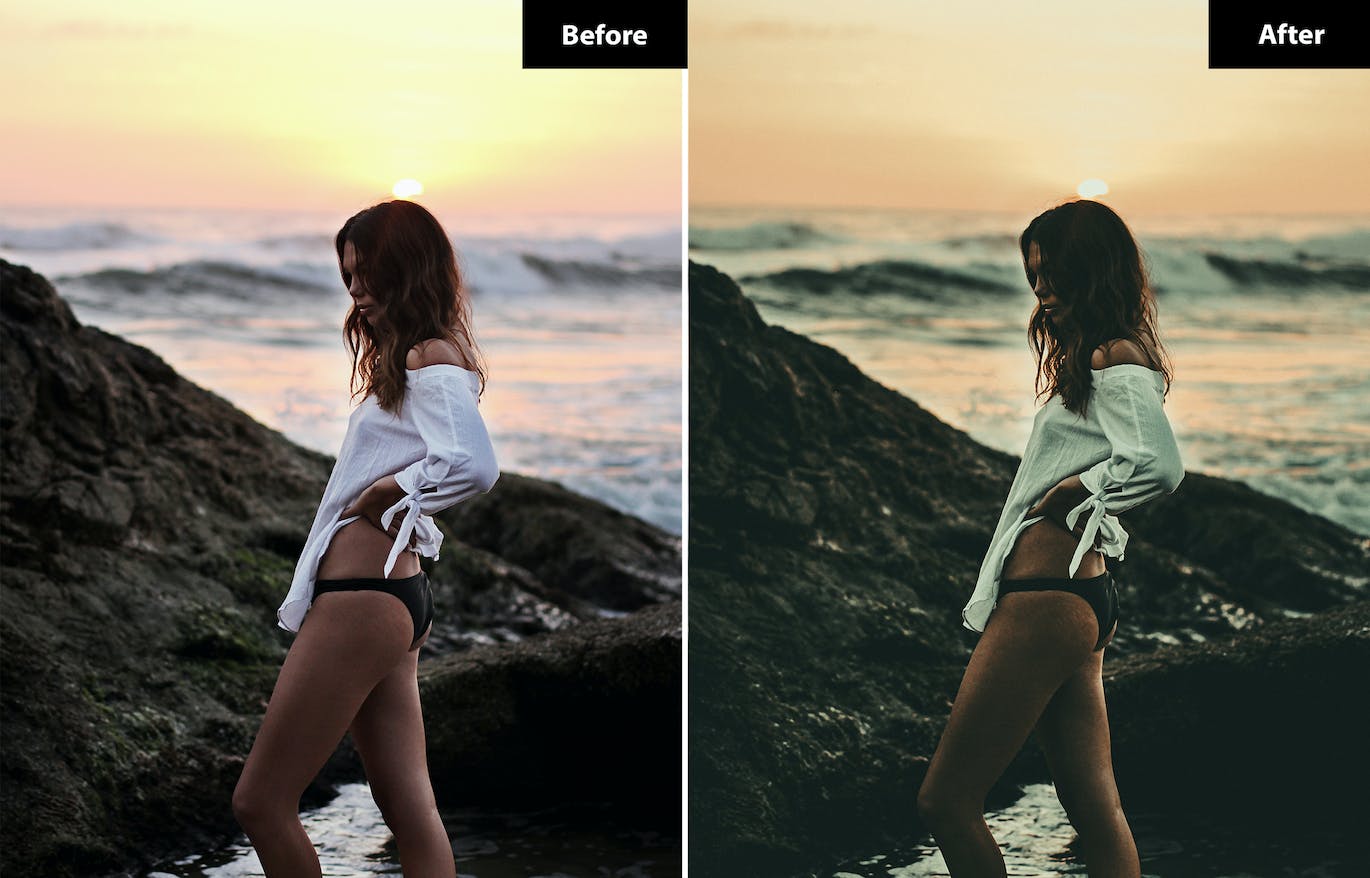 6 个沙滩比基尼性感照片调色 Lightroom 和 Photoshop 预设 6 Nude Lightroom and Photoshop Presets