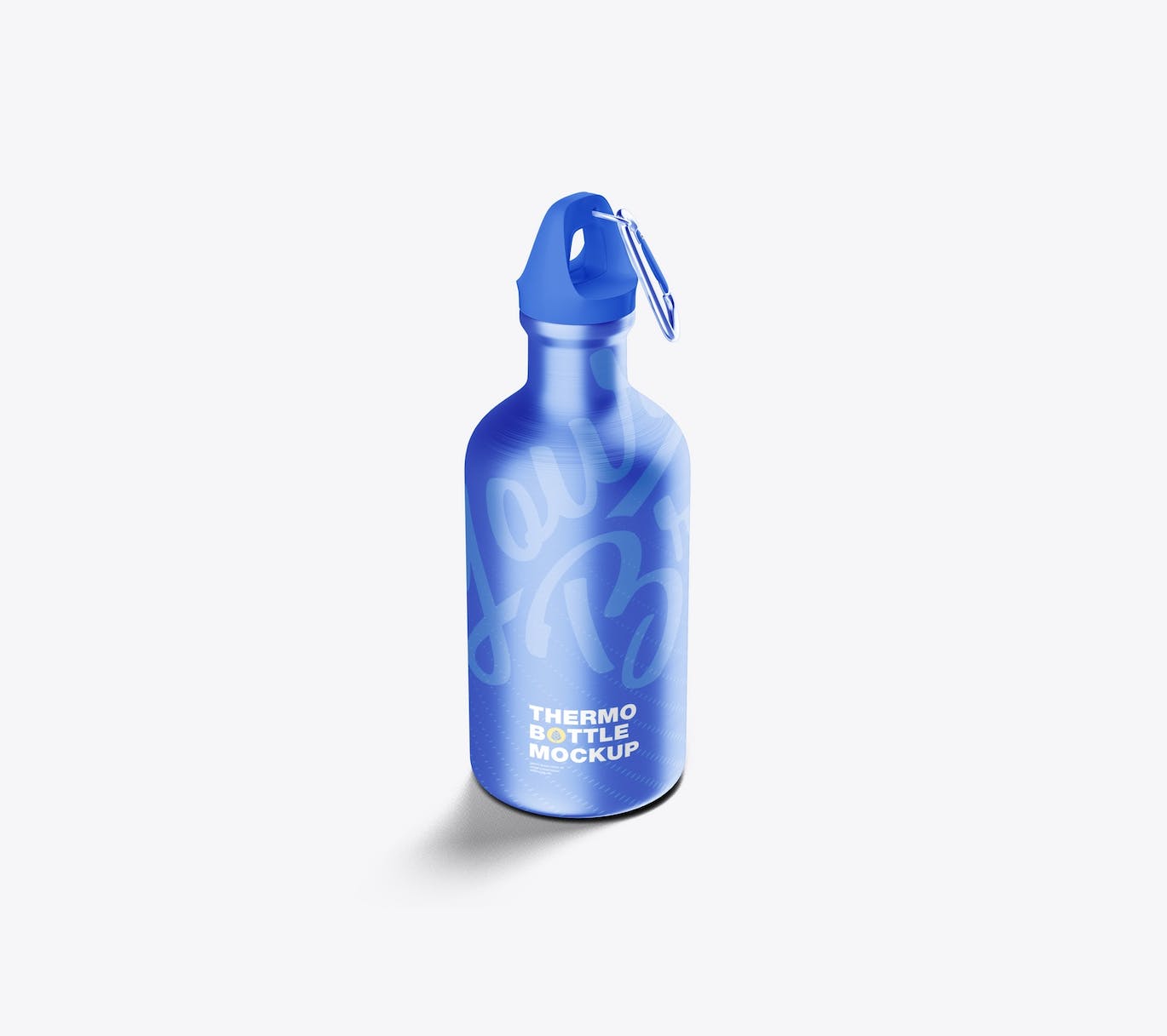 金属运动水杯样机 Set Metallic Thermo Bottles Mockup