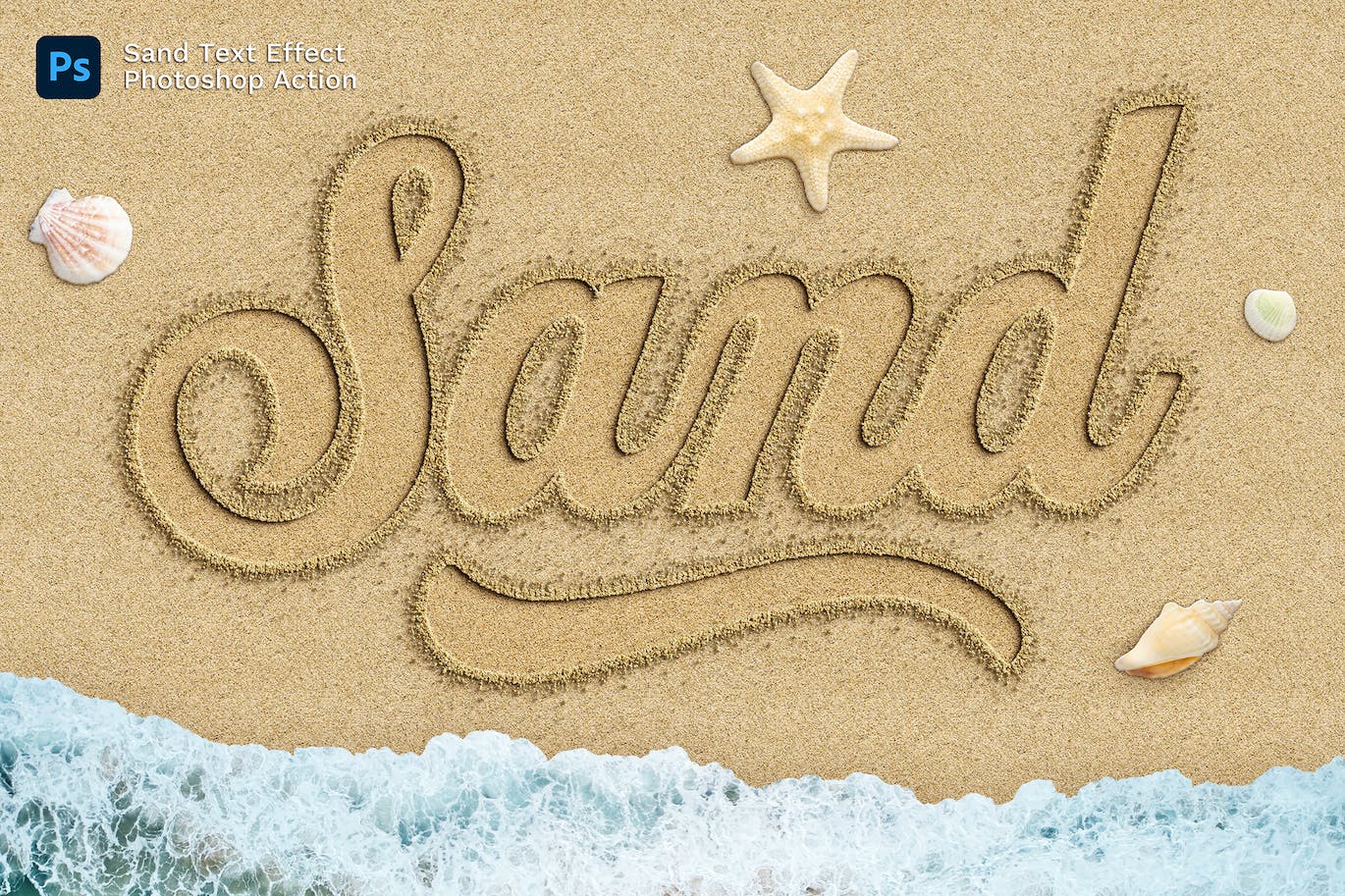 沙画效果Photoshop动作 Sand Effect Photoshop Action