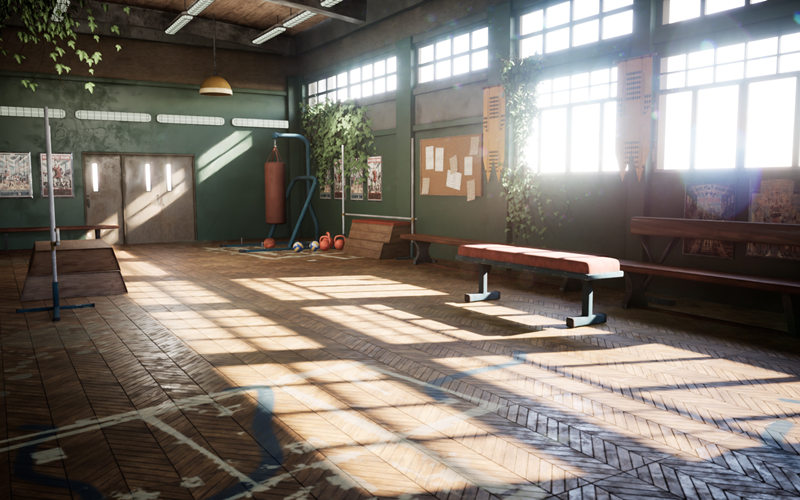 【UE4/5】学校体育运动场馆场景资产_