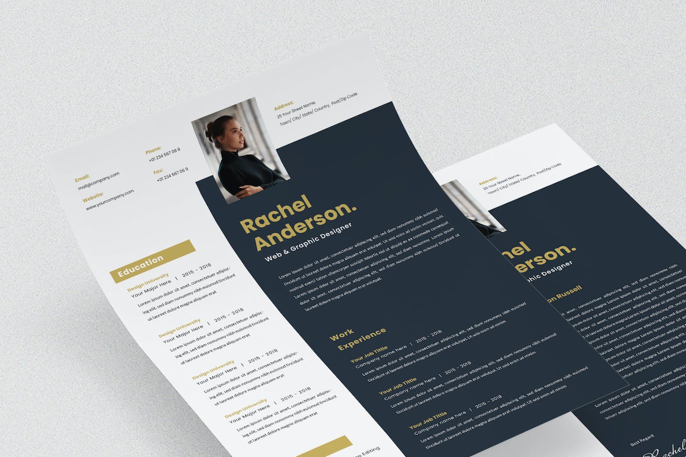 极简主义风简历设计模板 Minimalist CV Resume Template Vol. 59