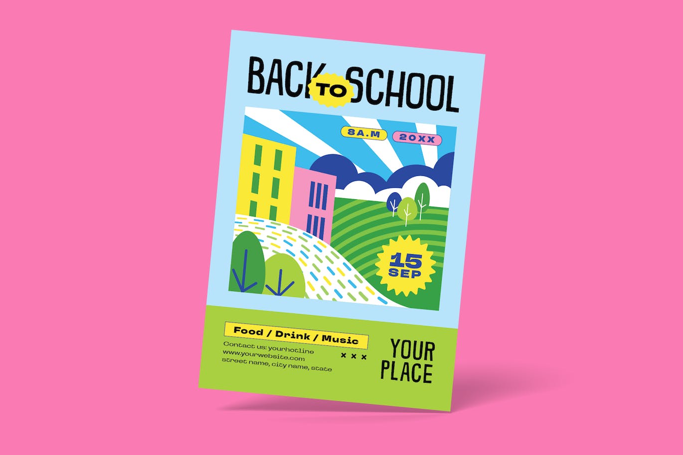 开学季/校园主题传单设计模板 Back To School Flyer