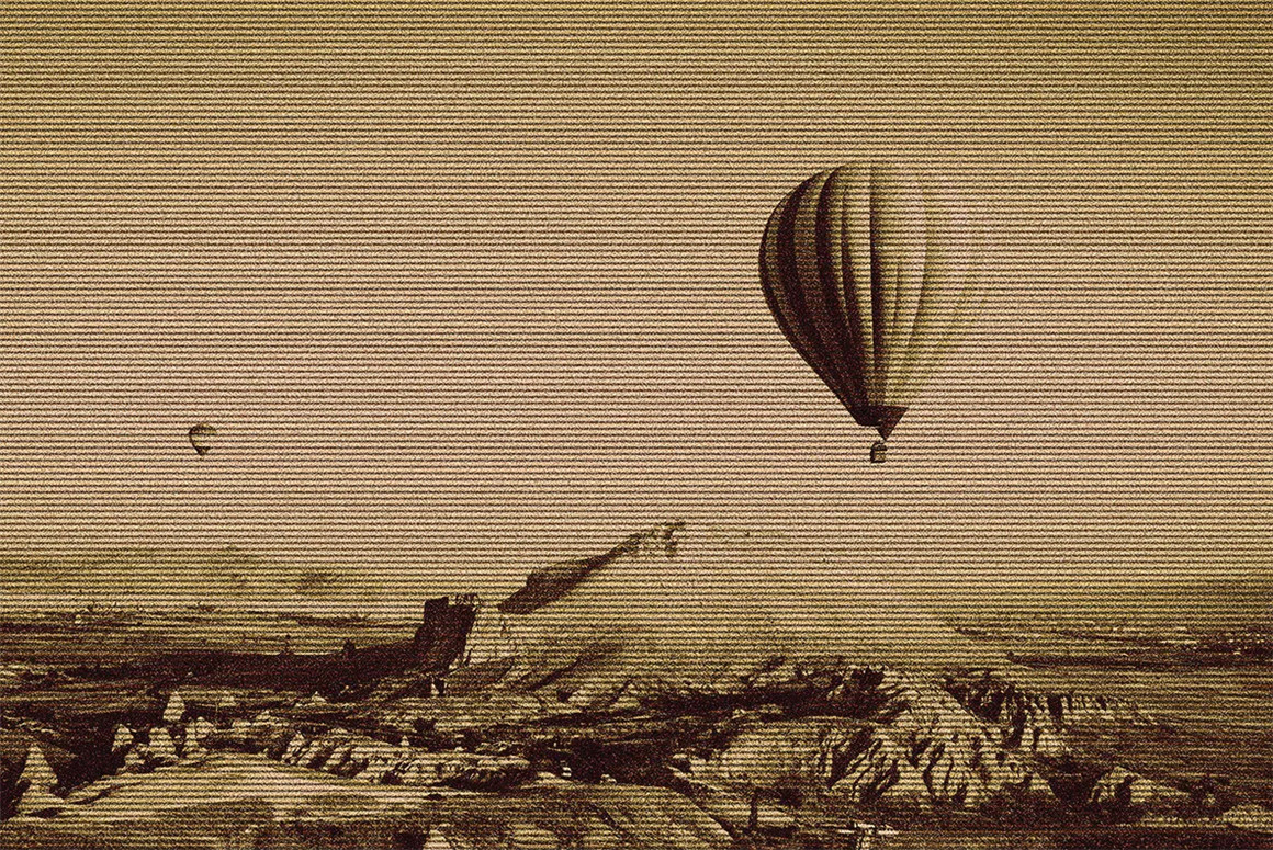 复古半色调半调图片照片杂志印刷特效PSD样机 HALFTONE VINTAGE EFFECTS（9714） -