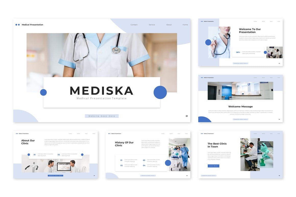 医学探索Powerpoint模板下载 Mediska &#8211; Medical Powerpoint Template