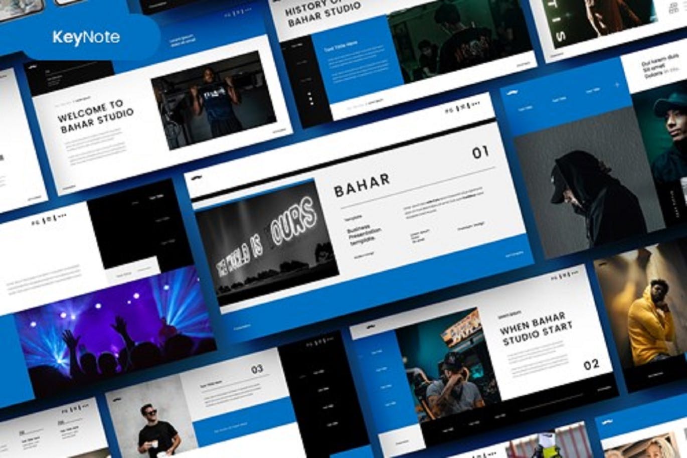 商业发展演示Keynote模板 Bahar – Business Keynote Template