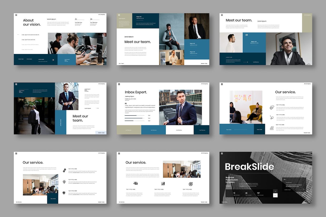 商业战略Keynote幻灯片素材 Inbox – Business Keynote Template