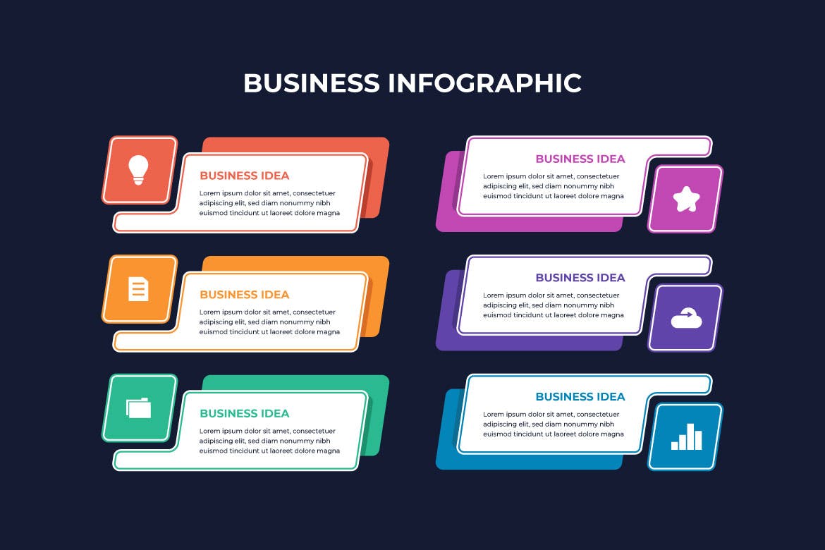 现代商业信息图表设计模板 Modern Business Infographic Illustration Design