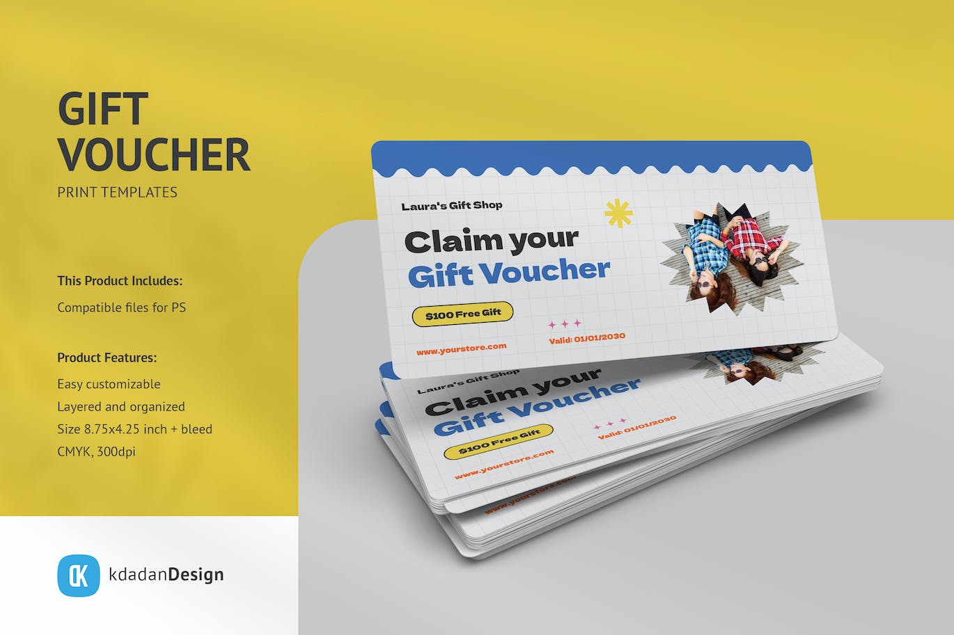 免费赠送券设计模板 Gift Voucher