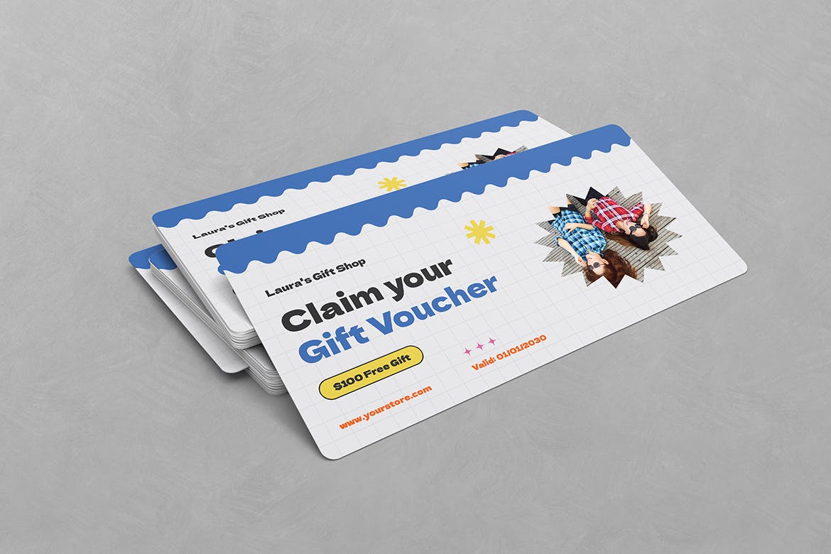 免费赠送券设计模板 Gift Voucher