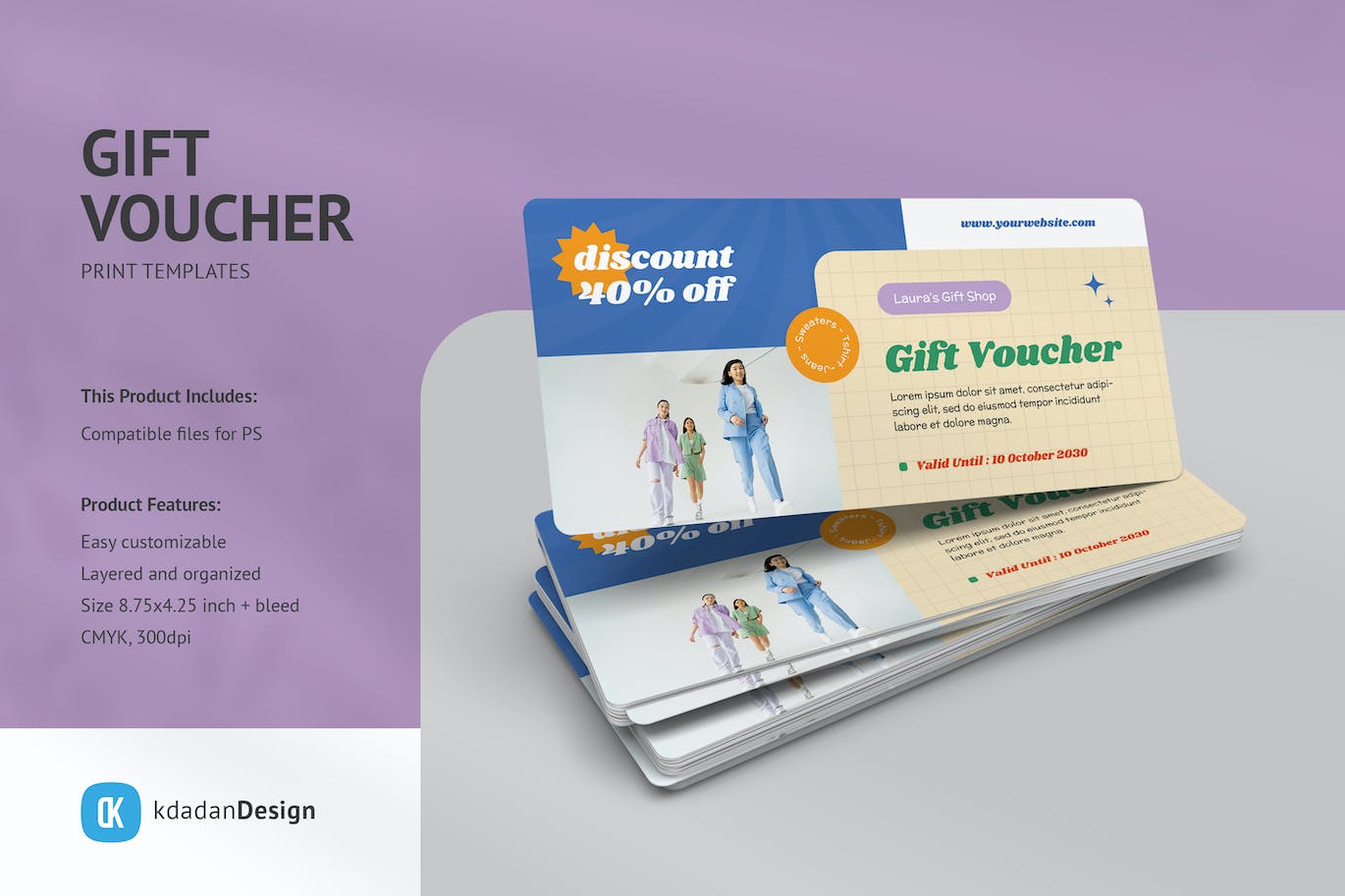 新用户优惠券设计模板 Gift Voucher