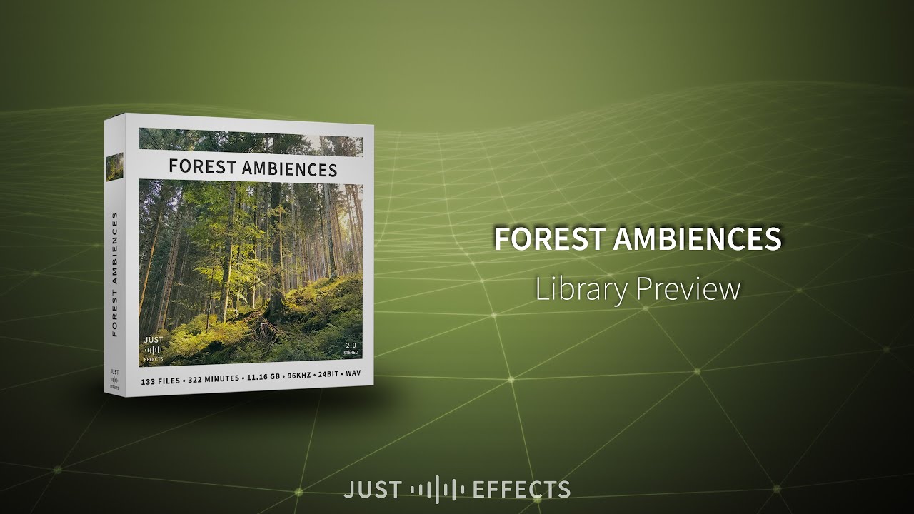 音效：春夏秋冬宁静鸟鸣森林风声氛围环境音效库 Just Sound Effects Forest Ambiences（9782） -