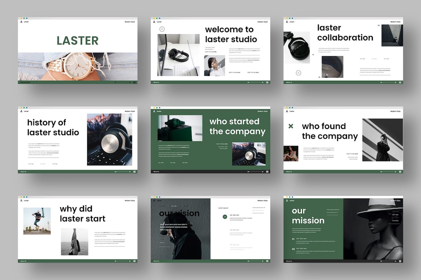 商务管理实践谷歌幻灯片设计模板 Laster &#8211; Business Google Slide Template