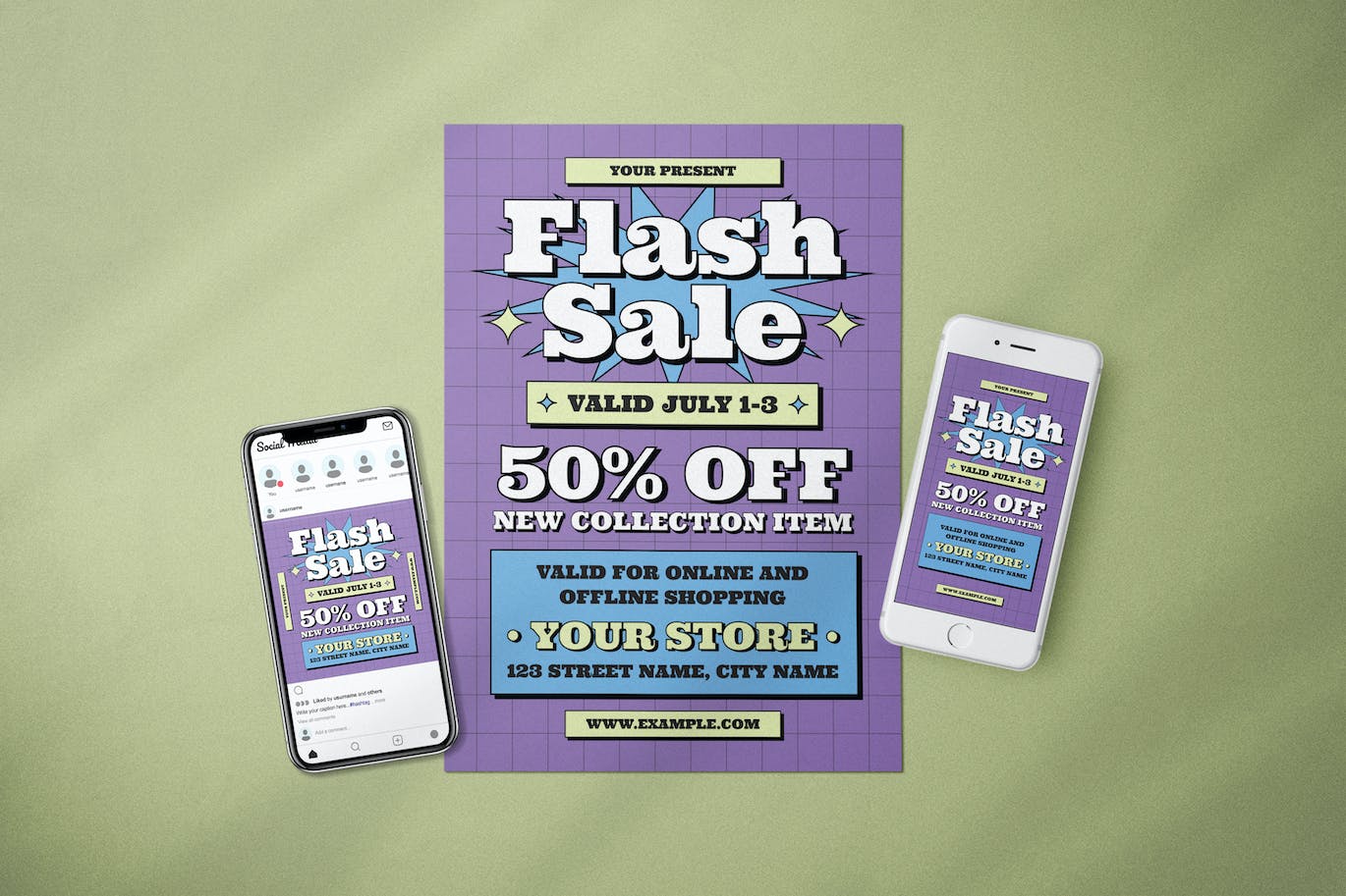 闪购活动社交海报套件 Flash Sale &#8211; Flyer Media Kit