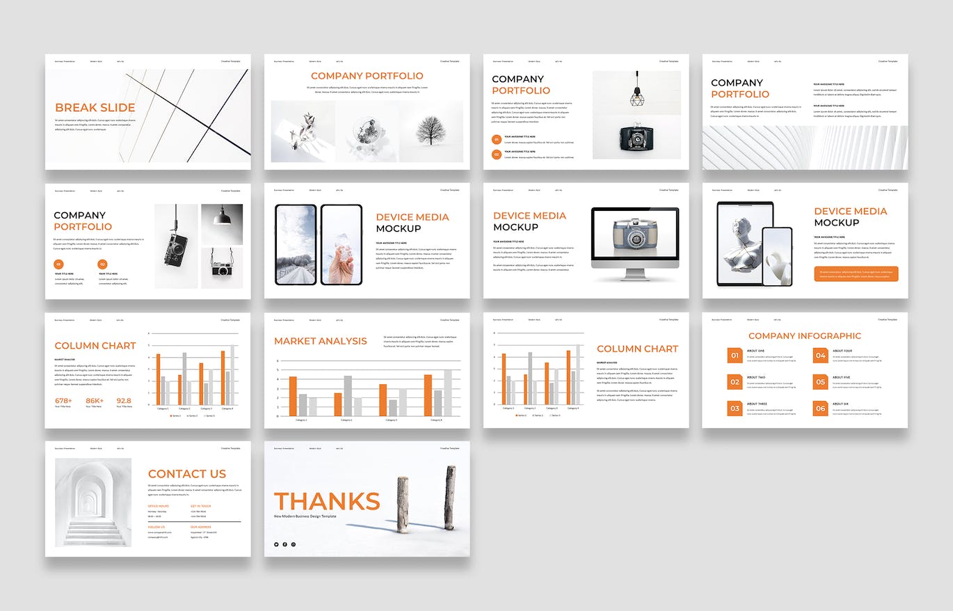 商业领导力培养PowerPoint演示模板 KRATIVA – Minimalist Business Powerpoint Template