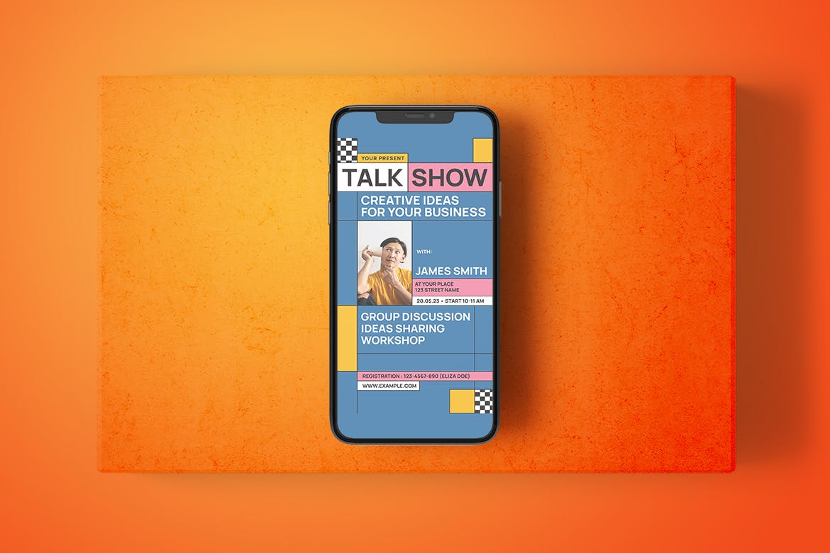 脱口秀活动社交海报套件 Talk Show Event &#8211; Flyer Media Kit