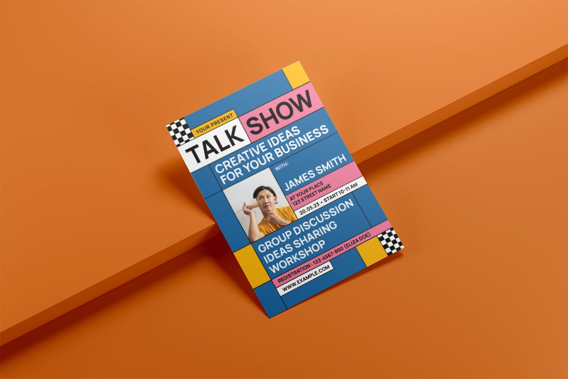 脱口秀活动社交海报套件 Talk Show Event &#8211; Flyer Media Kit