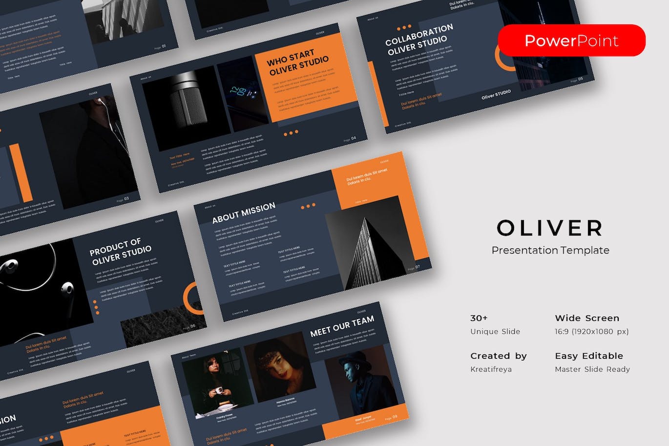 商业市场拓展幻灯片演示PPT模板 Oliver &#8211; Business PowerPoint Template