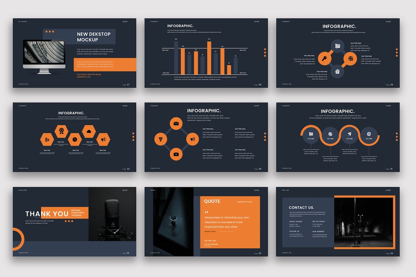 商业市场拓展幻灯片演示PPT模板 Oliver &#8211; Business PowerPoint Template