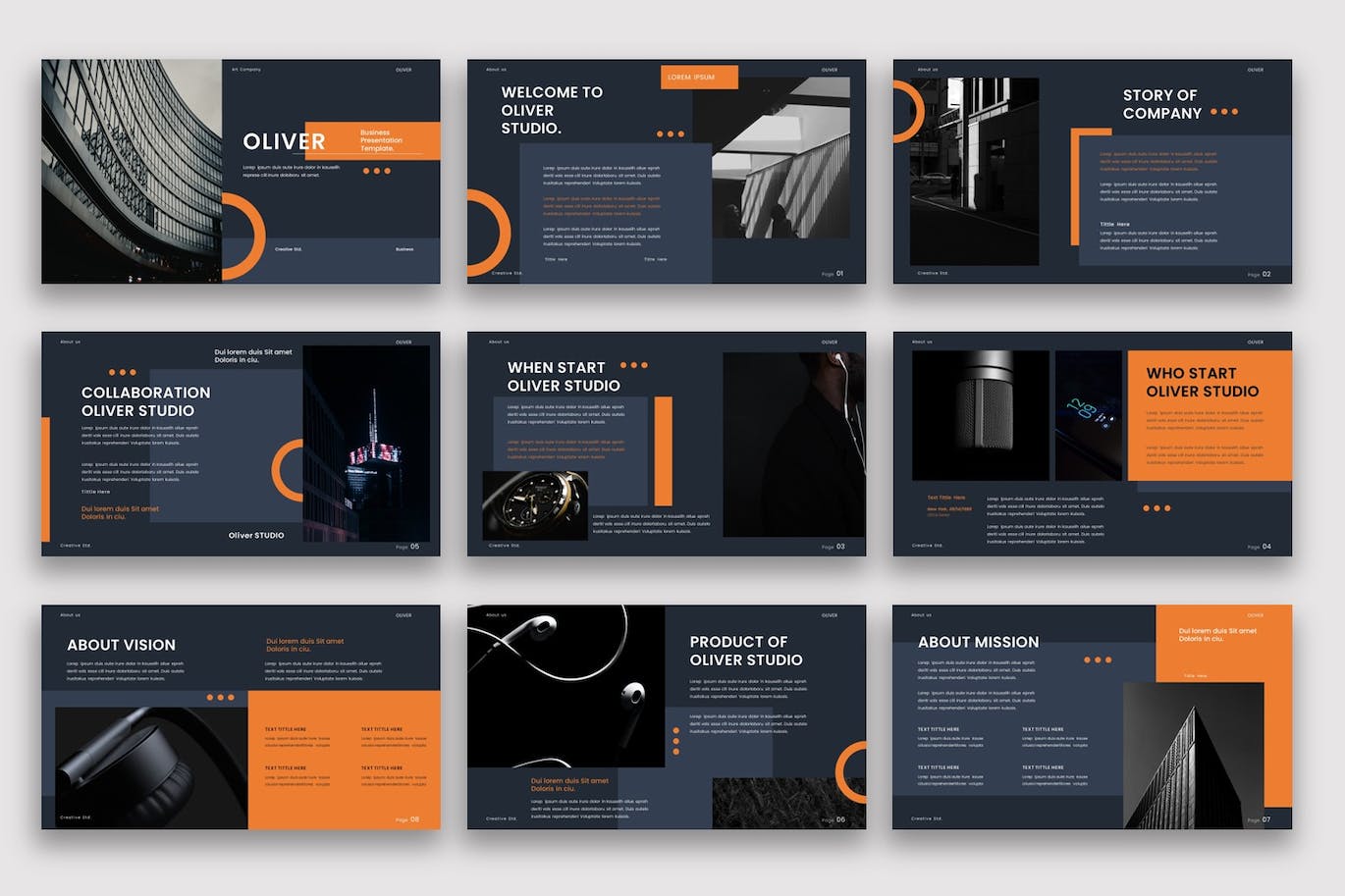 商业市场拓展幻灯片演示PPT模板 Oliver &#8211; Business PowerPoint Template