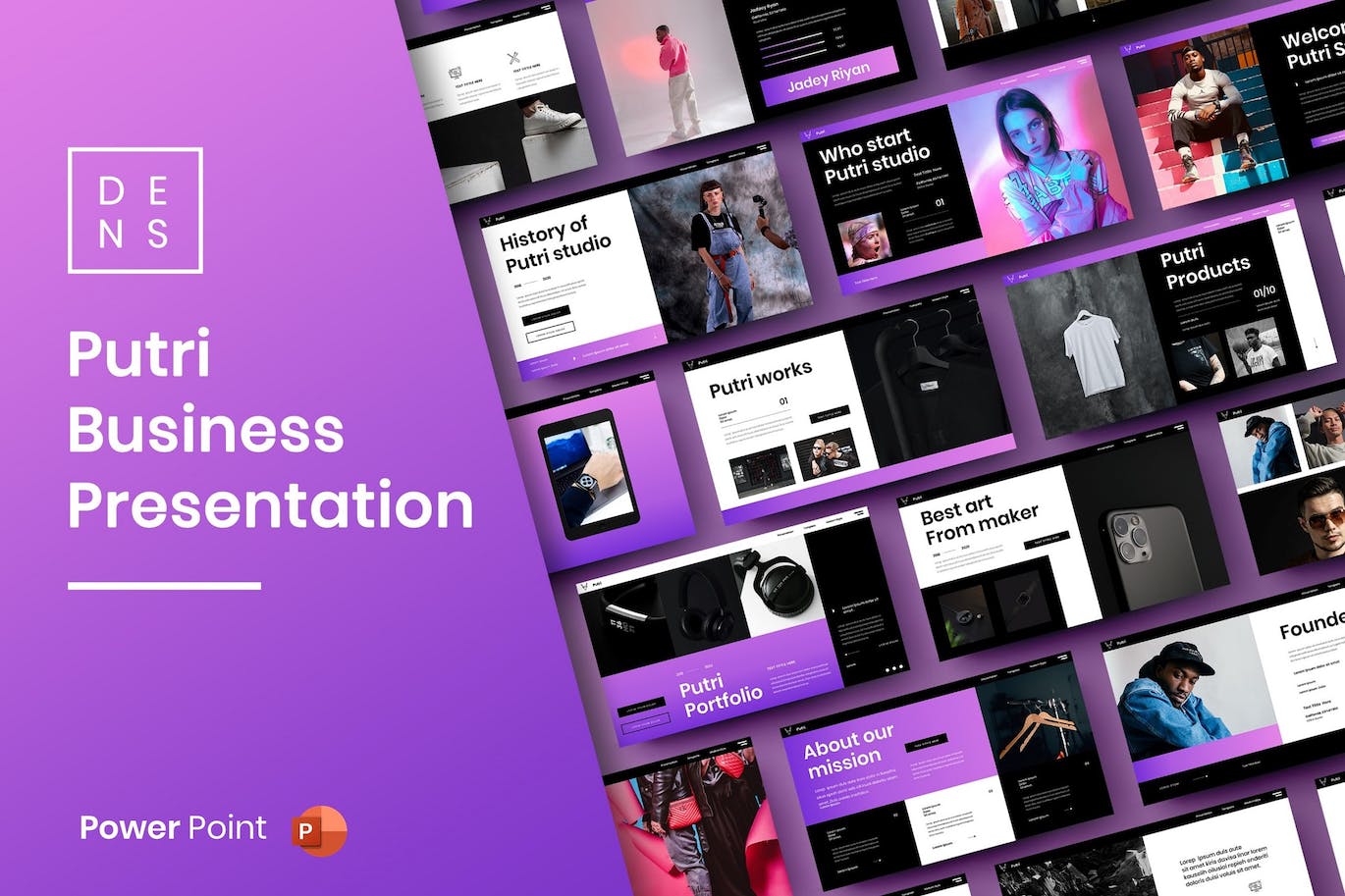 商业竞争优势PPT模板下载 Putri – Business PowerPoint Template