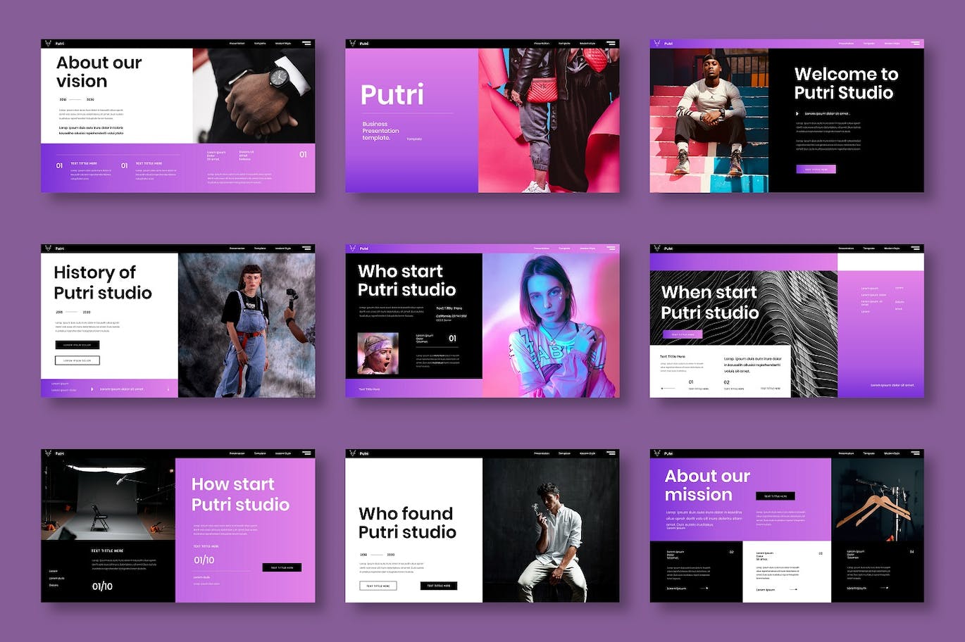 商业竞争优势PPT模板下载 Putri – Business PowerPoint Template