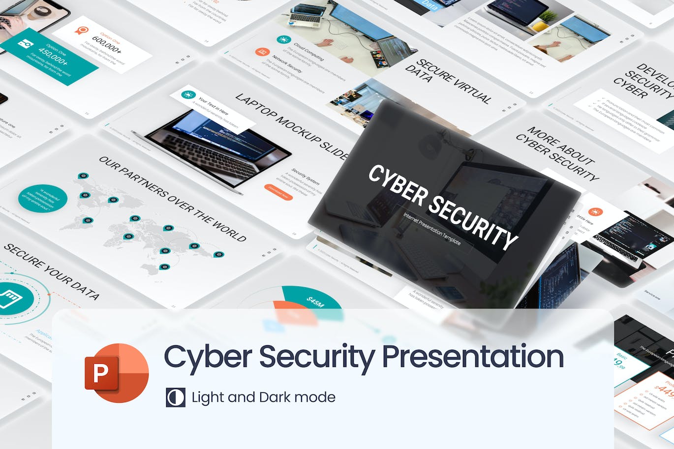 网络安全互联网演示文稿PPT模板 Cyber Security Internet PowerPoint Template