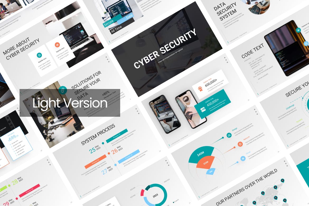 网络安全互联网演示文稿PPT模板 Cyber Security Internet PowerPoint Template