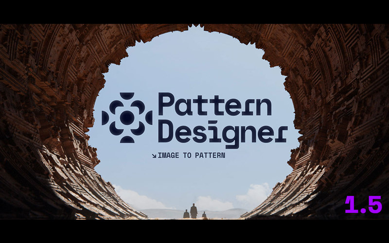 【Blender插件】Pattern Designer 1.5 图像创建程序无缝图案纹理场景_