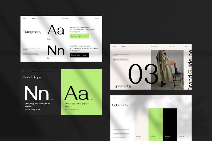 现代简约时尚品牌营销策划演示文稿设计ppt模板 Brand Guidelines Template - —