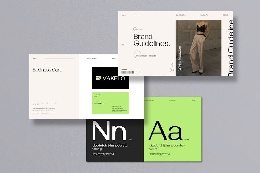 现代简约时尚品牌营销策划演示文稿设计ppt模板 Brand Guidelines Template - —