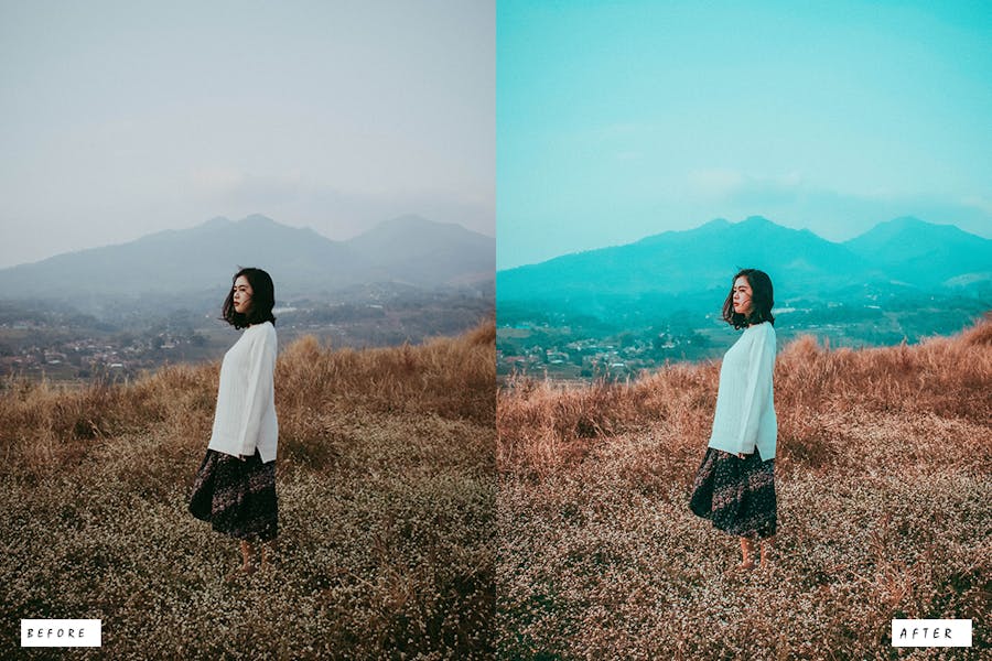 12组时尚复古颗粒感电影婚礼博主摄影照片调色Lightroom预设 12 Vibrant and Grainy Lightroom Presets - —