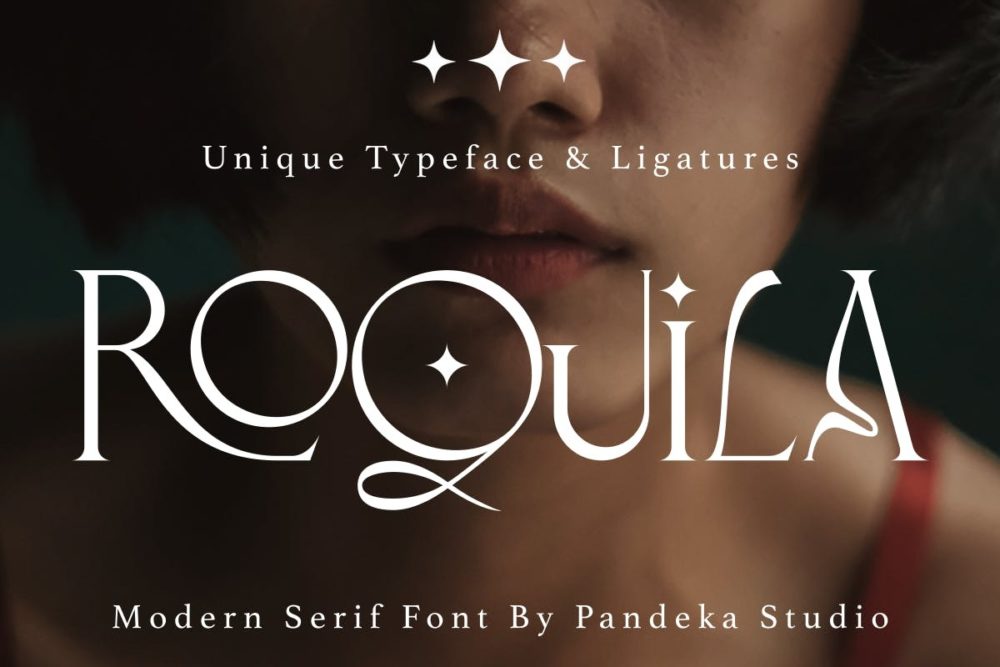 复古优雅品牌婚礼徽标设计衬线英文字体安装包 Roquila Modern Luxury Serif - —