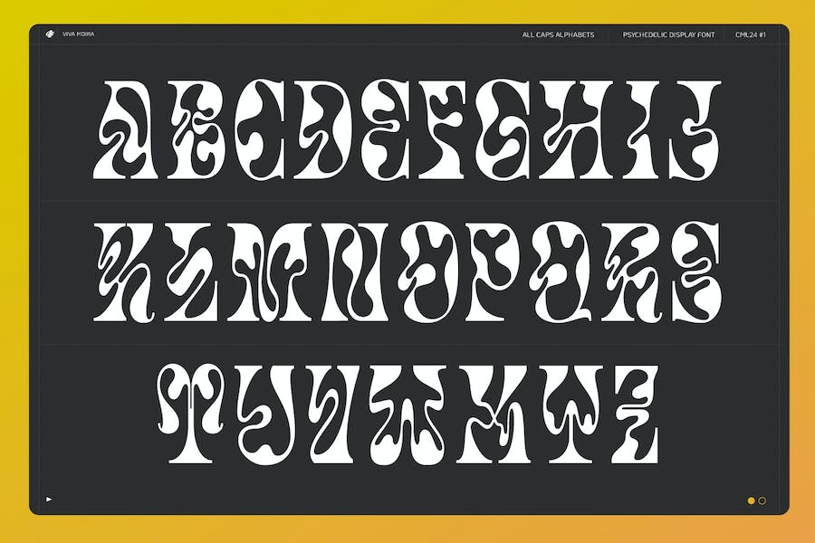 复古迷幻杂志海报标题设计装饰英文字体安装包 Viva Moira Psychedelic display font - —